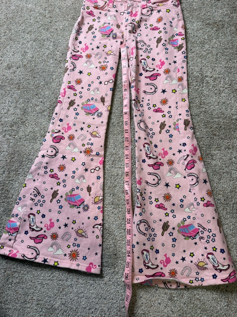 Barbie Wrangler Blue Denim Girls Jeans 2 Pair with Pink Accents size 12 - Picture 9 of 14